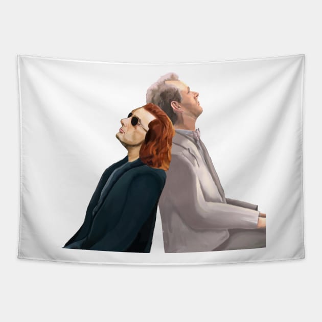 Good Omens Tapestry by drawingsbymegsart