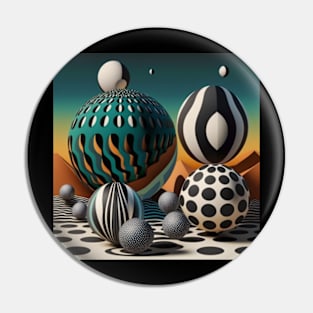 Surreal Sphere Pin