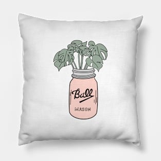 Jar with palm leaves Pillow