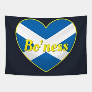 Bo'ness Scotland UK Scotland Flag Heart Tapestry