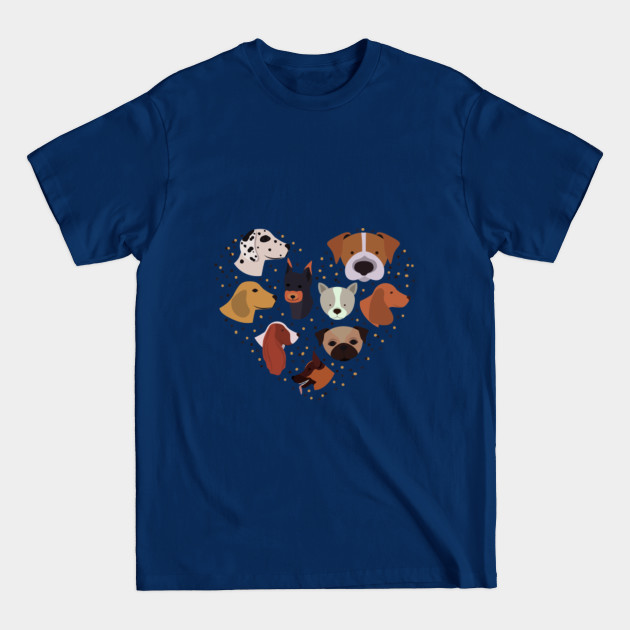 Disover Dog Heart - Dogs - T-Shirt