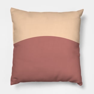 Minimal Cream and Terracotta Abstract Sunrise Pillow