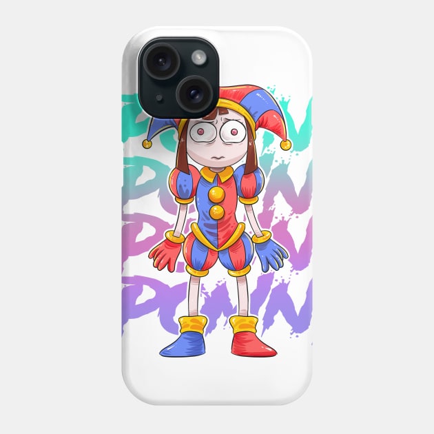 The amazing digital circus powni Phone Case by Draw For Fun 