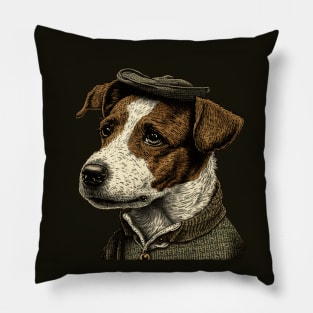 Jack Russell Terrier in 70's Underground Comix Pillow