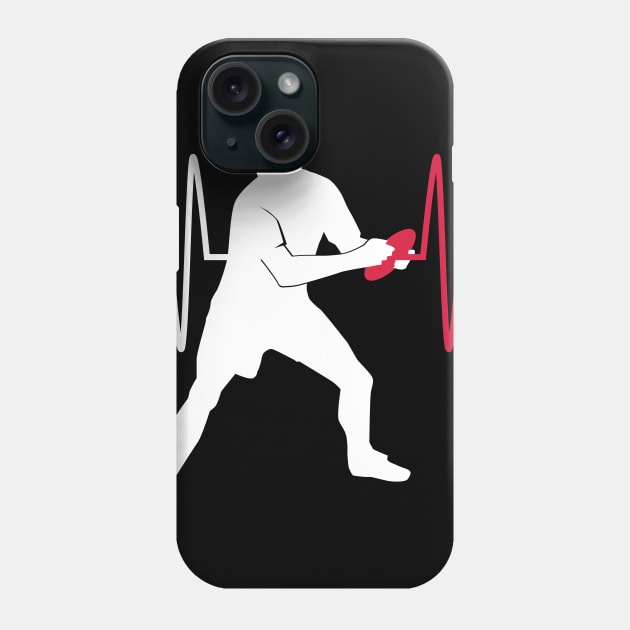 Frisbee Heartbeat Tshirt Phone Case by avshirtnation