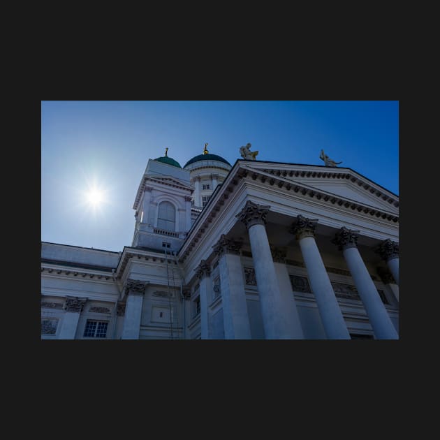 Entrance to white Helsinki Cathedral by lena-maximova