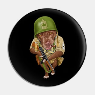 G. I. Pit Bull Terrier Pin