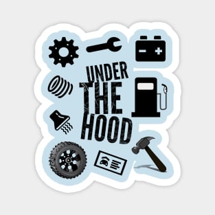 Under The Hood, Vintage Rust Car, Rust car for men, Car Lover Gift Magnet