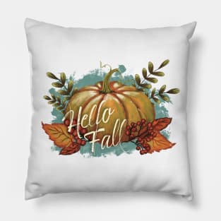 Hello Fall Pumpkin Pillow