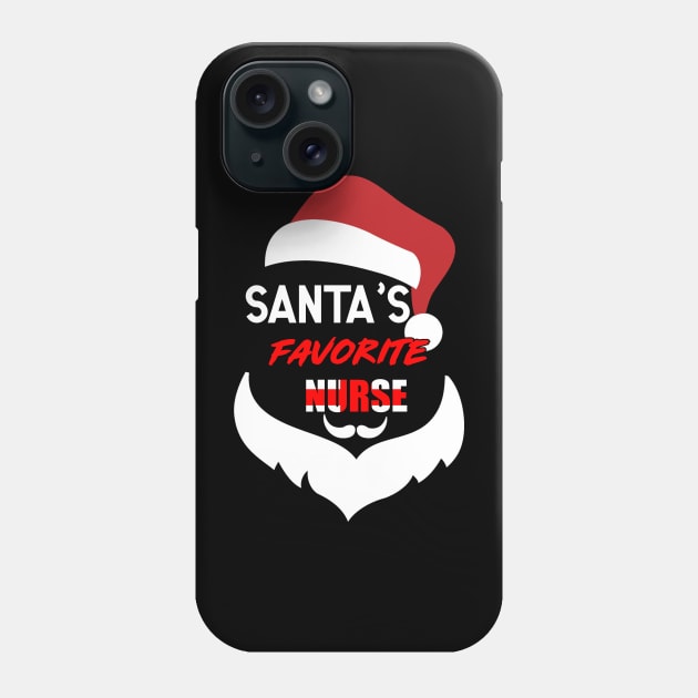 santa favorite nurse christmas gift Phone Case by Flipodesigner