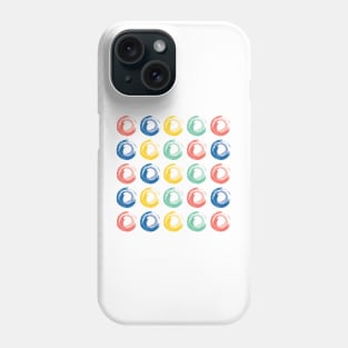 Colorful Circles, Pink, Blue, Yellow and Green Phone Case