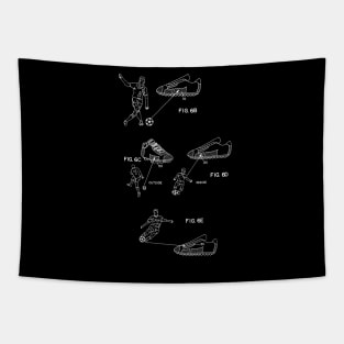 Soccer Shoe Vintage Patent Drawing Tapestry