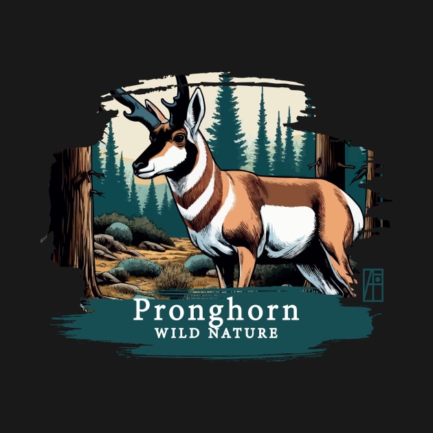 Pronghorn - WILD NATURE - PRONGHORN -5 by ArtProjectShop