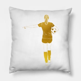 Soccer Player Girl Pillow