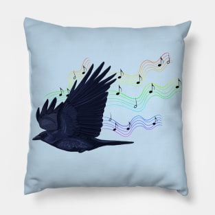 Crow Music Pillow