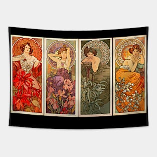 Alphonse Mucha Precious Stones Art Nouveau Tapestry