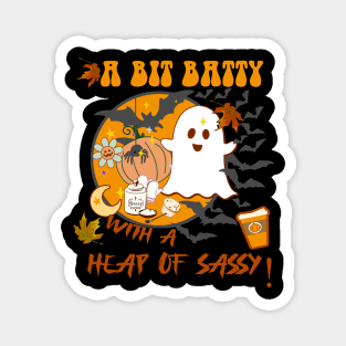 Halloween A Bit Batty With A Heap Of Sassy! Ghosts & Bats Magnet