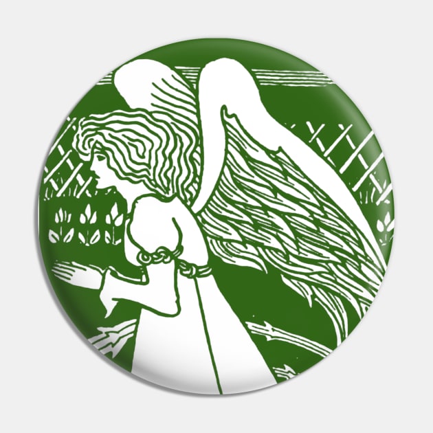 Art Nouveau Angel Pin by Pixelchicken