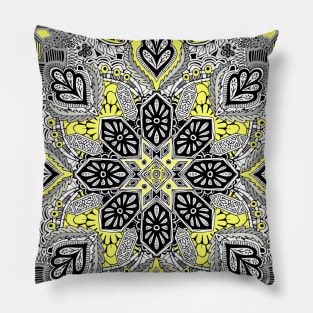 Boho Sunshine Medallion Pattern Pillow