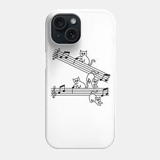 Purfect Cat Music Meow Musical Notation Meowsical Phone Case