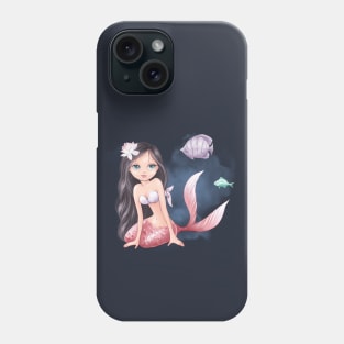 Mermaid fish watercolor Phone Case