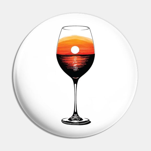 Sunset through a glass Pin by SkelBunny