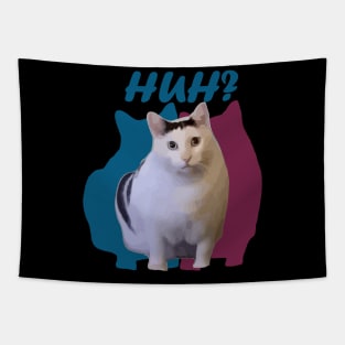 huh cat funny memes Tapestry