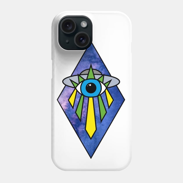 Galaxy Diamond UFO Eye Phone Case by Ciara Shortall Art