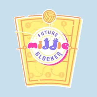 Future Middle Blocker | Child Volleyball Design T-Shirt