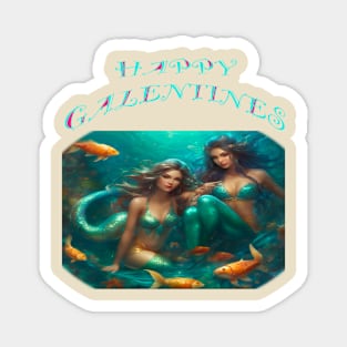 Galentines day mermaids Magnet