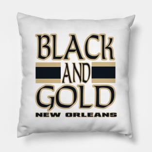 NOLA LYFE Black and Gold New Orleans Pillow