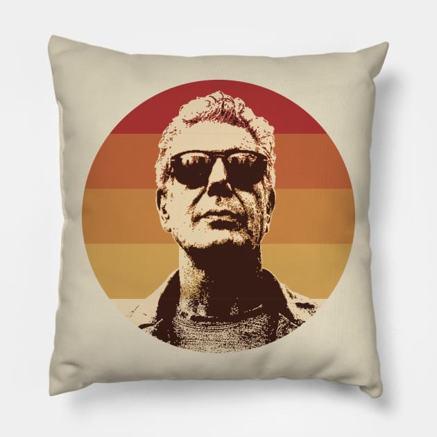 Retro Anthony Bourdain Chef Pillow by Mollie