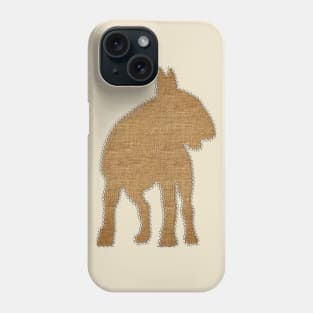 English Bull Terrier Stitched Silhouette Phone Case