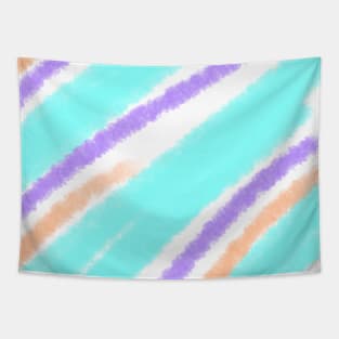 Blue purple watercolor lines art Tapestry