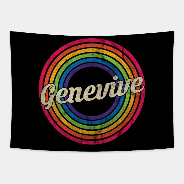 Genevive - Retro Rainbow Faded-Style Tapestry by MaydenArt