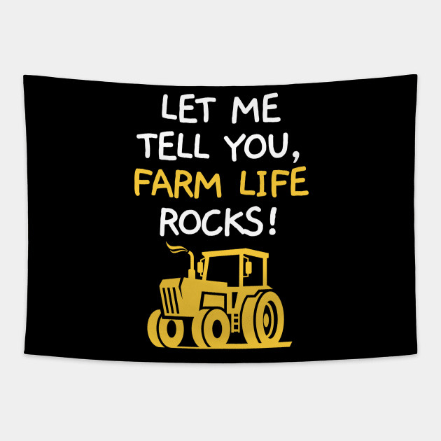 Let me tell you, farm life rocks! Tapestry by mksjr