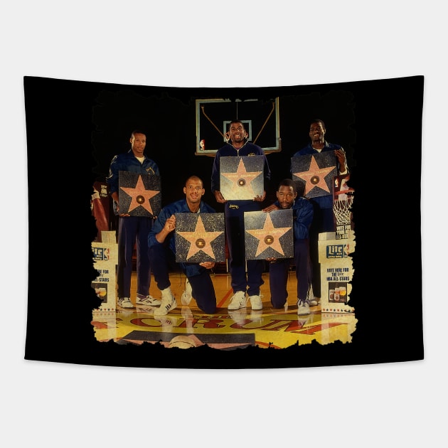 Vintage basketball record Tapestry by Toko Baju