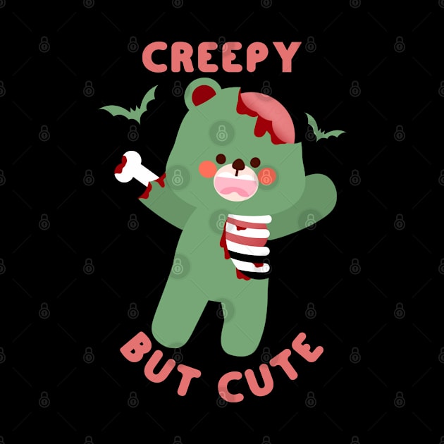 Creepy but Cute - Kawaii Zombie Teddy Bear by Curio Pop Relics