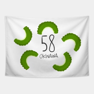 OKINAWA Go ya 58 Logo Japan Okinawa Cute Simple Funny Art Logo Tapestry