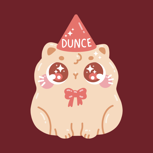 Dunce Cute Funny Cat Art by Sweetums Art Shop