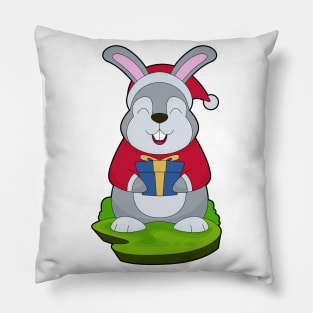 Rabbit Christmas Santa hat Pillow