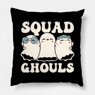 Squad Ghouls Halloween Cute Ghosts by Tobe Fonseca Pillow