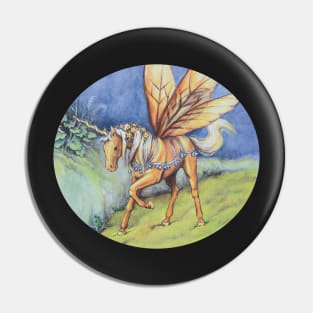 Winged Palomino Unicorn Pin