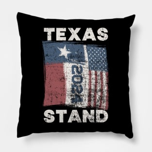 Texas Stand 2024 Flag Pillow
