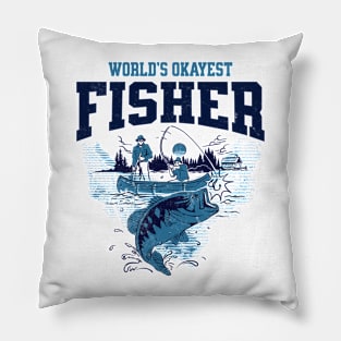 Worlds Okayest Fisher Pillow