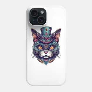 Ornamental hatter cat Phone Case