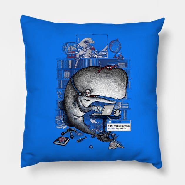 Moby Geek Pillow by georgeslemercenaire