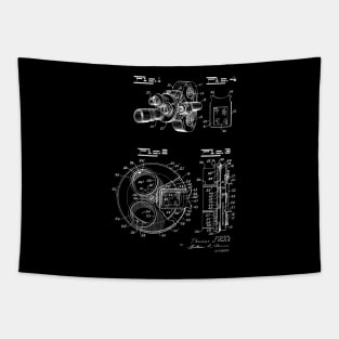 Camera Vintage Patent Drawing Tapestry