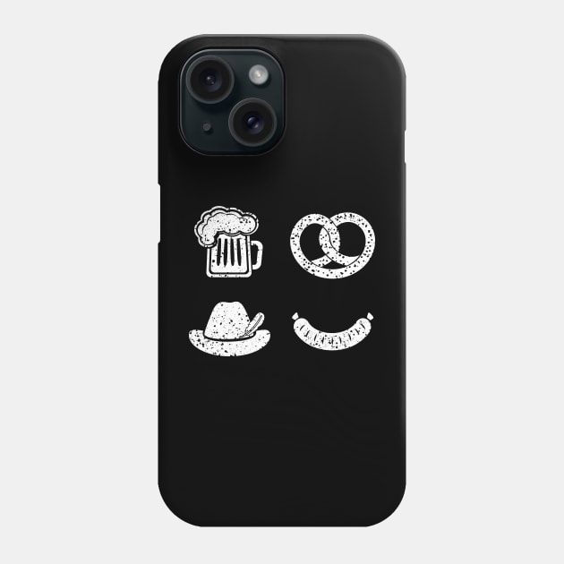 Symbols of Oktoberfest: Bavarian Beer Pretzel Hat Sausage Phone Case by ArtedPool