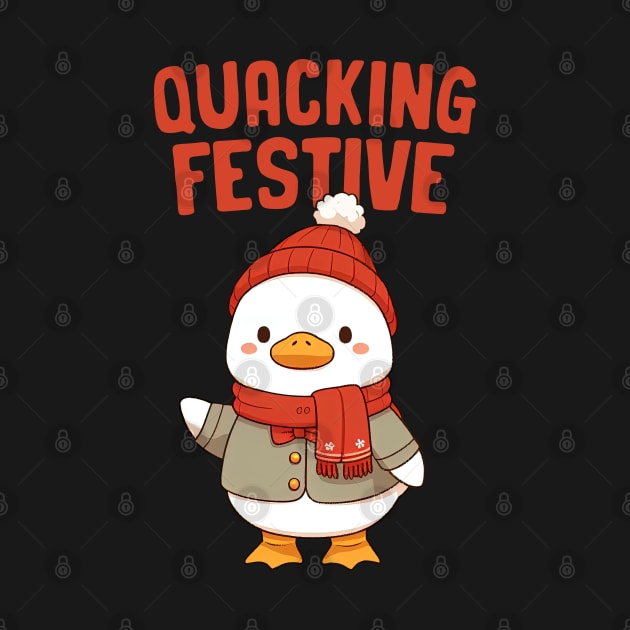 Quacking Festive Christmas Duck by Takeda_Art